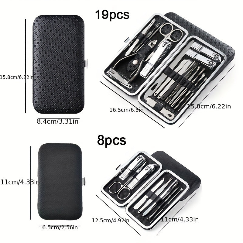 Professional Manicure And Pedicure Set, Nail Clipper Nail Cutter Nail Files Ear Spoon, Beauty Tools Grooming Set with Portable Case, for Nail Care, for Household And Travel Beauty Fashion