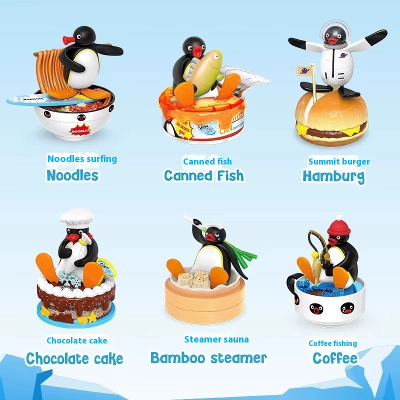 Anime Pingu Gashapon Blind Box Cute Surprise Mystery Boxes Figures Model Toys Cartoon Kawaii Desktop Decor Accessories Kid Gift
