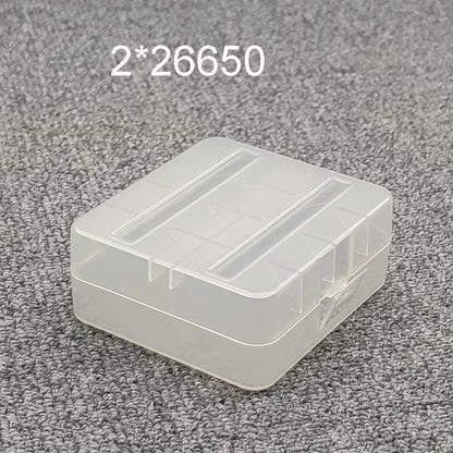 26650 18650 Battery Storage Box Hard Case Holder for 4 18650 4AA 4AAA Rechargeable Battery Power Bank Plastic Case Transparent