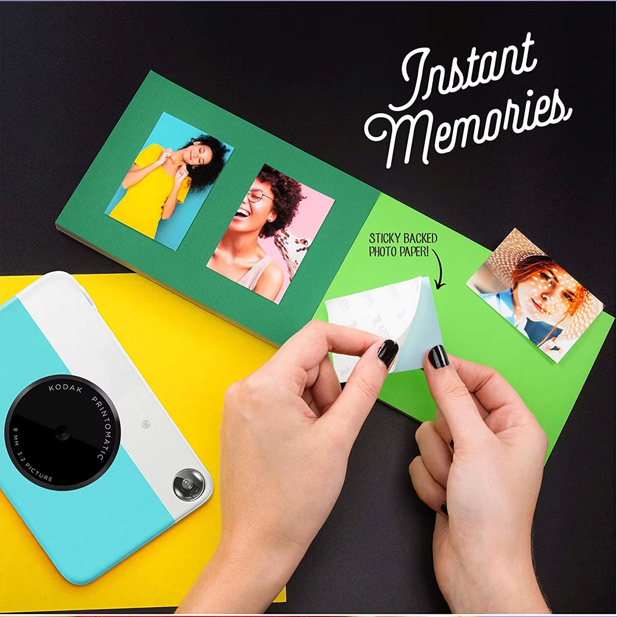 Genuine  PRINTOMATIC Instant Camera Digital Instant Printing Camera ZINK Inkless Printing Color Photo Paper +40 Films Set