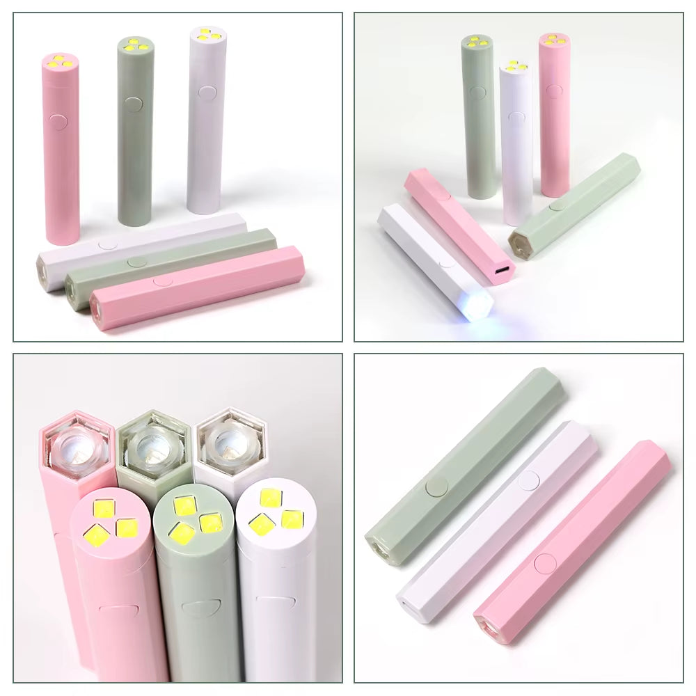 LULAA Handheld UV Light for Gel Nails Dryer LED UV Lamp Nail Polish Drying Lamp Portable Flashlight LED Lamp Mail Tools