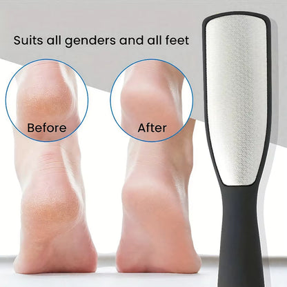 Stainless Steel Dual Sided Foot File Dead Skin Callus Remover Pedicure Scrubber Tool Wet Dry Use Professional Pedicure Tool