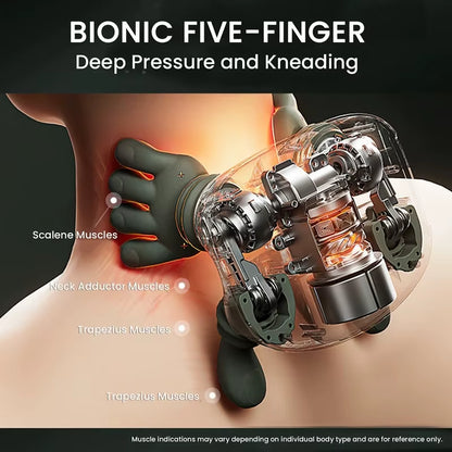 Neck Shoulder Massager Deep Tissue Shiatsu Back Cervical Massager 4D Kneading Massage Cordless Massage Machine Fatigue Relief