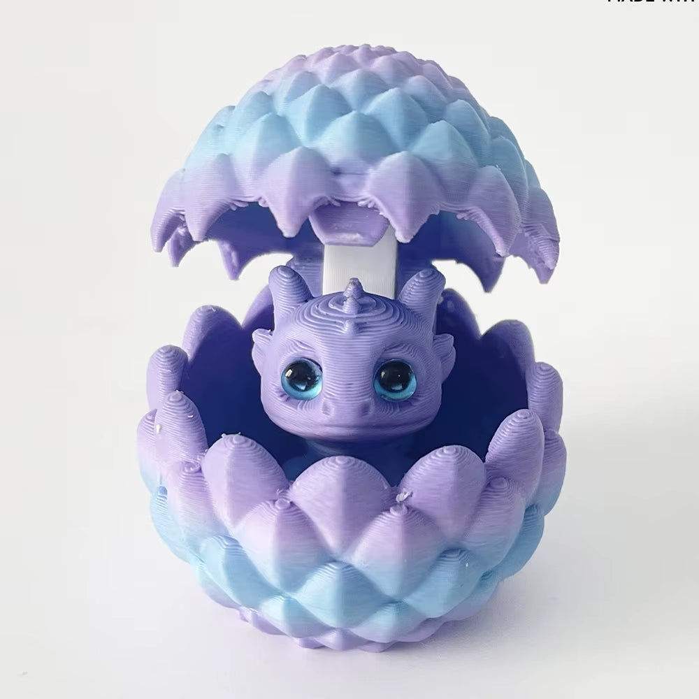 3D Printed Decorative Ornament Dragon Egg with Little Dragon Inside, Suitable for Furniture and Desktop Home Decor Christmas