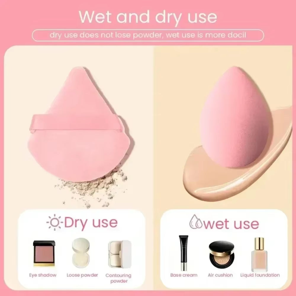 12Pcs Makeup Sponge Blender Beauty Egg Foundation Sponges Cosmetic Powder Puff Spa Headband Wristband Make up Tools Accessories