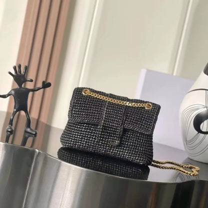 Simple Black Brand Square Shoulder Bag Fashion Banquet Shoes and Bag Party Office Bag Designer Bags Woman Luxury 2025 New