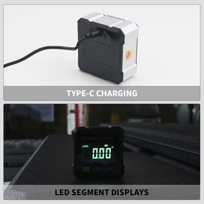 4-Side Magnetic Angle Gauge Table Saw Miter Protractor Digital Angle Finder with Electronic Laser Woodworking Measuring Tool