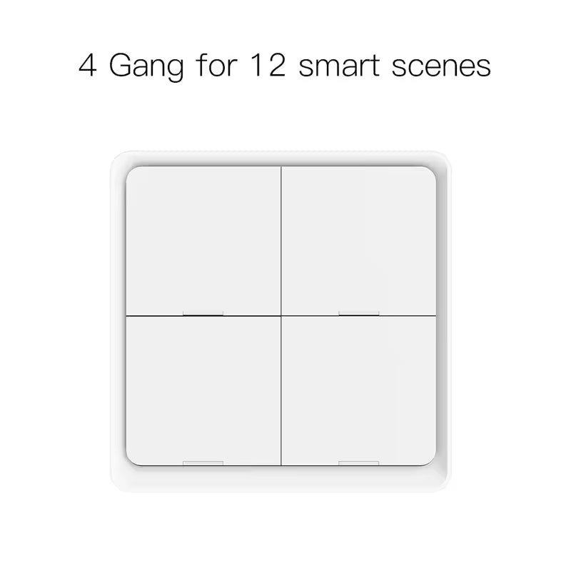 Tuya Zigbee Wireless Scene Switch 12 Control Modes Handheld Push Button 2MQTT Setup Home Automation Scenario Smart Devices