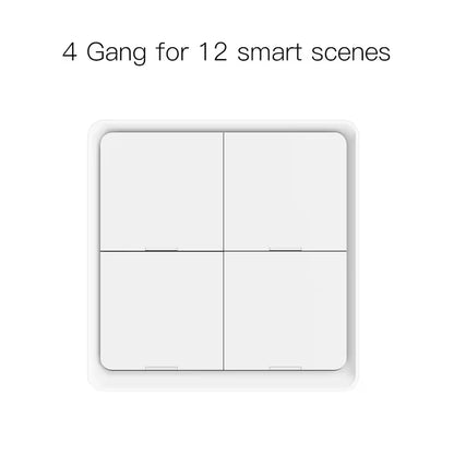 Tuya Zigbee Wireless Scene Switch 12 Control Modes Handheld Push Button 2MQTT Setup Home Automation Scenario Smart Devices