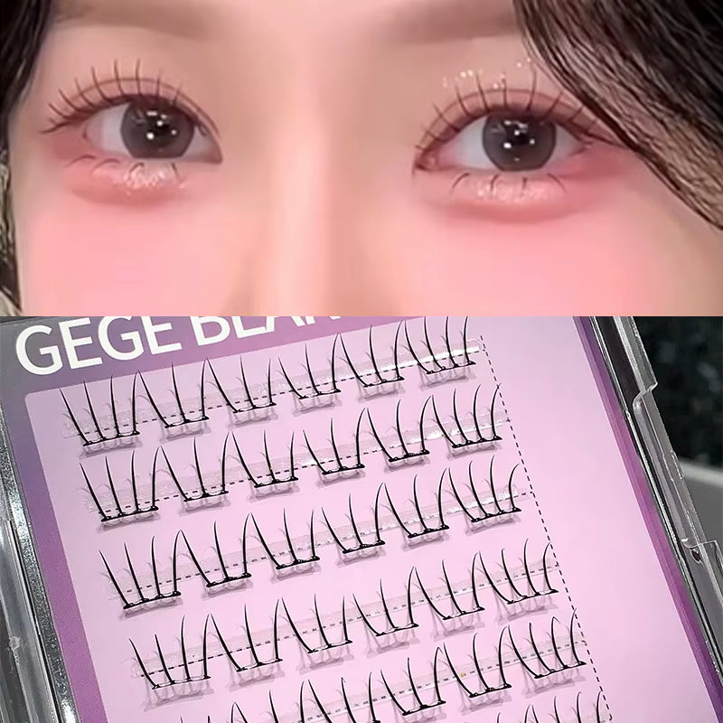 K-Pop Lash without Glue - Natural & Fluffy, Instant Eye-Enlarging, Wearable for No-Makeup Look, Lightweight & Curly