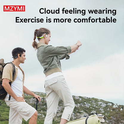 Bone Conduction Headphones 15H Playtime, Bone Conduction Earbuds, Open Ear Headphones Wireless Earbuds Sport Headphones with Mic Headset for Running, Cycling