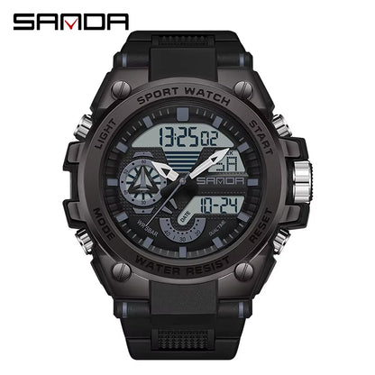 Men'S Digital Fashion Waterproof Outdoor Sports Multifunctional Electronic Watch SD3302-12