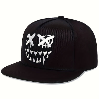 1pc Unisex Sunshade Breathable Adjustable Baseball Cap With Trendy Pattern For Outdoor Sport