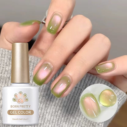 10Ml Nude Gold Glitter Cat Magnetic Gel Nail Polish Gold Blue Ultra Shine Soak off UV LED Varnish Nail Supplies