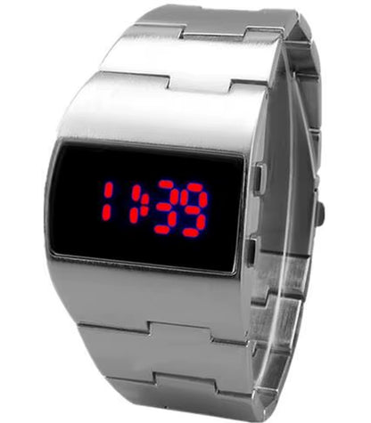 Luxury Gold Big Watch Men Sport Led Digital Watches Gold Silver Black Stainless Steel Electronic Wristwatches Reloj Hombre 2022