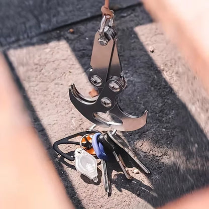 Stainless Steel Folding Grappling Hook - Durable & Deployment, Versatility in Outdoor Adventures & Emergency Tool for Hiking