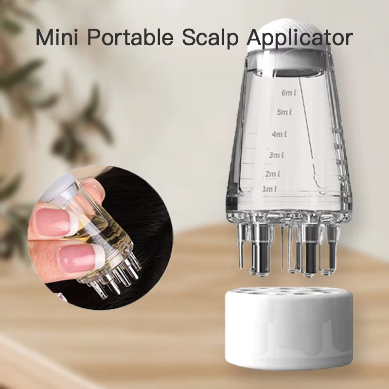Scalp Applicator Hair Regrowth & Styling Solution Guide Comb Hexagon Head Oil Roller Ball Massage Comb Massage Relaxation Tools