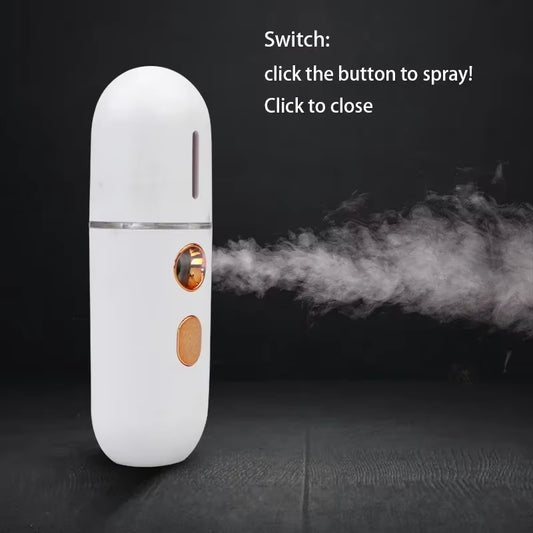 Facial Steamer Device Beauty Spray Hydrating Apparatus Rechargeable Mini Portable Humidifier