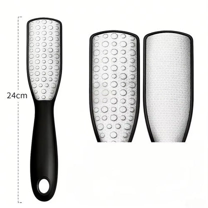 Stainless Steel Dual Sided Foot File Dead Skin Callus Remover Pedicure Scrubber Tool Wet Dry Use Professional Pedicure Tool