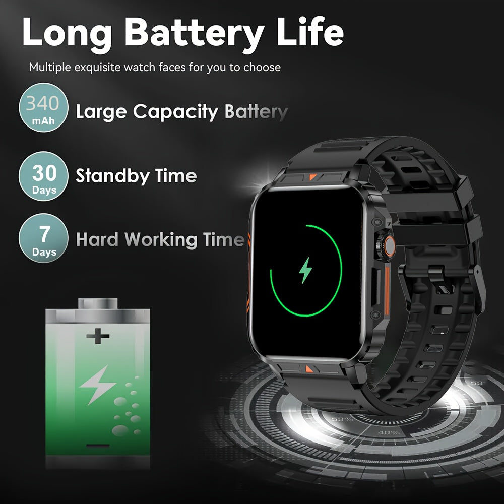 SENBONO Smart Watch for Men with SIM-Free Calling, 1.95" Large Display, 340mAh Long Battery, Wireless 5.2, High Quality, 100+ Sport Modes, Watch Faces, / Compatible Smartphone Replacement (BT8959T5)