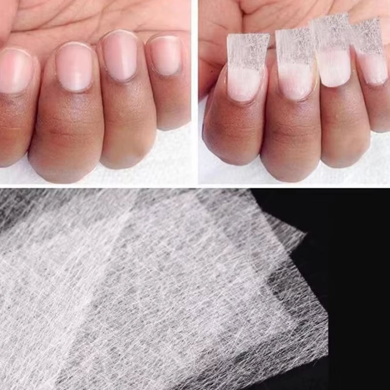 Fiberglass Nail Extension Non-Woven Silks Form Wrap Manicure Build UV Gel Acrylic Nail Extension Glass Fiber Paper