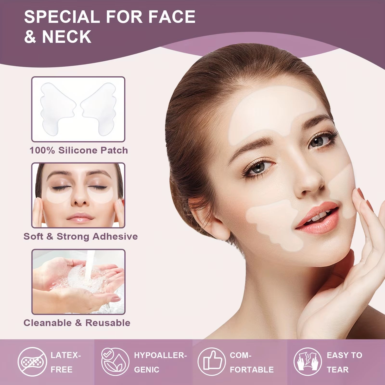 Silicone Face & Neck Lift Patches anti Rimpel Pads Wrinkle Removal Sticker Face Forehead Neck Eye Sticker Pad Lifting Care