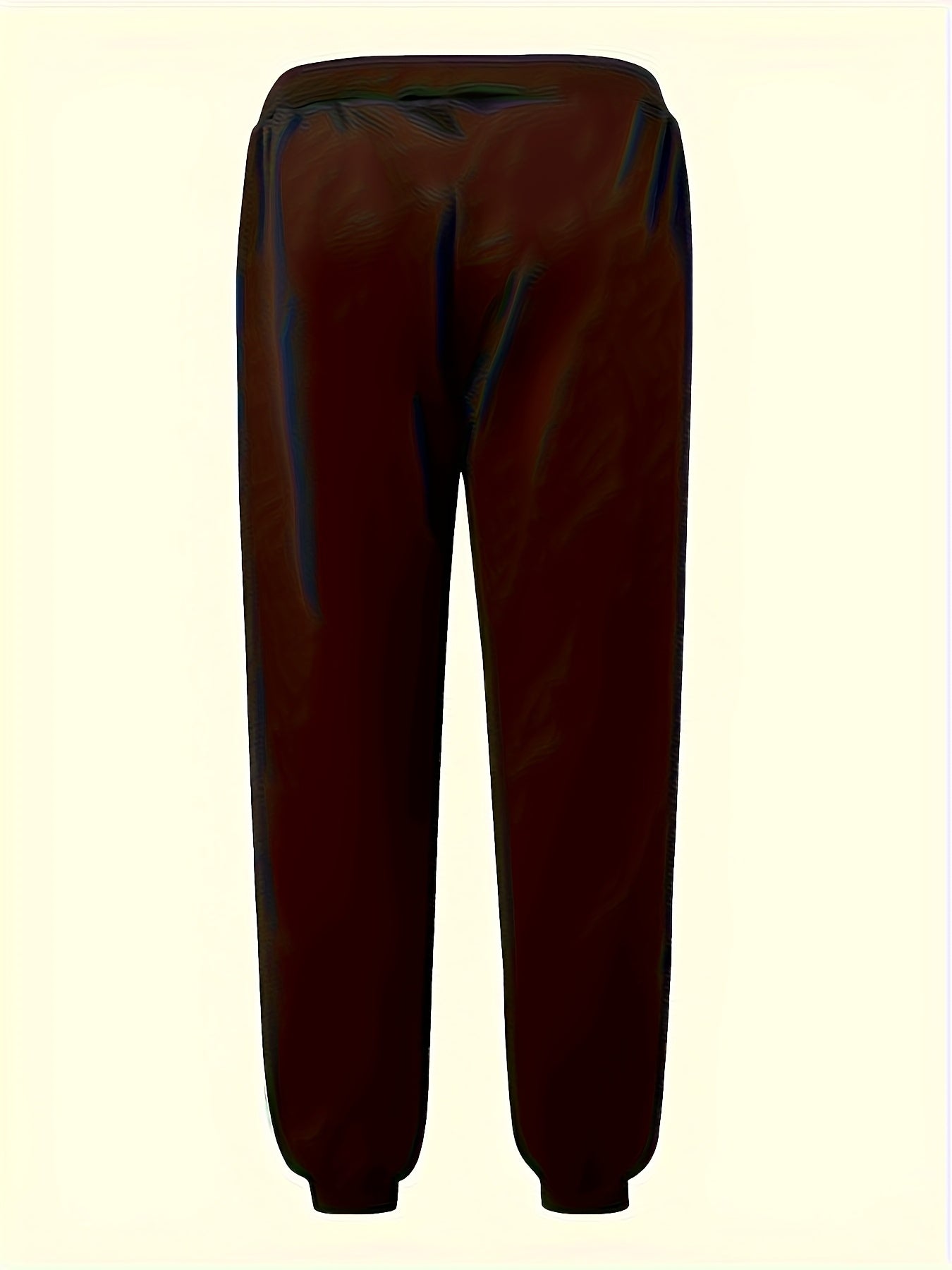 Men's Casual Letter Print Cuffed Drawstring Sweatpants, Lightweight Comfy Pants For Sport And Casual Wear