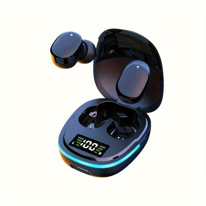2024 Model Wireless Earbuds - LED Display, Touch Control, TWS In-Ear Design | Compatible with iOS/Android, Sleek Metallic Charging Case for Gaming & Sports Beauty Fashion