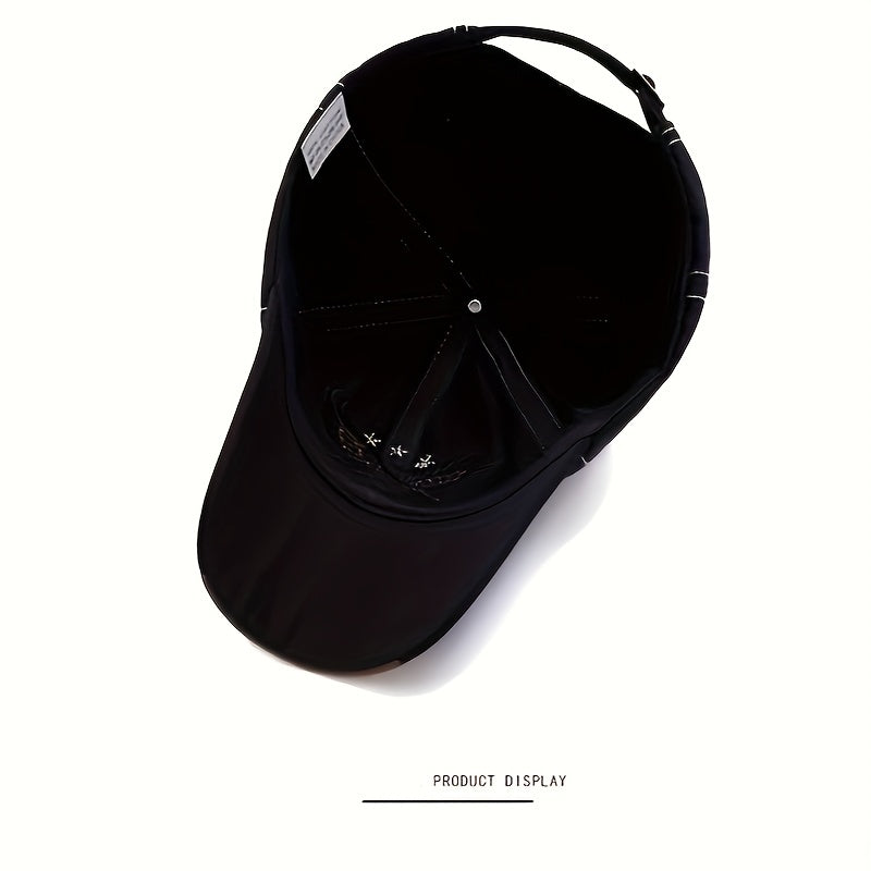 1pc Adjustable Unisex Baseball Cap with Eagle Embroidery for Outdoor Sport Sunshade Beauty World Shop