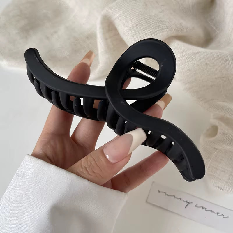 New Korean Matte Large Bow Hair Clip Women Temperament Fashion Advanced Sense of New Shark Clip Girls Hair Accessories