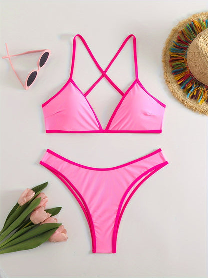 Women fashion swimsuit Sexy bikini Sport style Simple classic beach vacation photo bikini Beauty World Shop