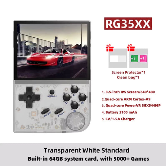 RG35XX Plus/Rg35Xx Retro Handheld Game Console 3.5″ IPS Screen Linux Portable Video Game Player Support HD-M-I TV Outpu