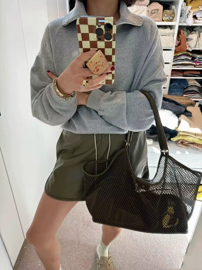 NEW PU Leather Wing Tote Bag Roomy Cluth Bag Large Capacity Buckle Woman Luxury Designer Travel Luggage Bag Shopper Handbag