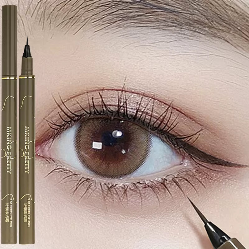 Ultra Thin Black Brown Lower Eyelash Eyeliner Pen Waterproof Lasting Smooth Lying Silkworm Eyes Liner Pencils Eye Makeup Tools