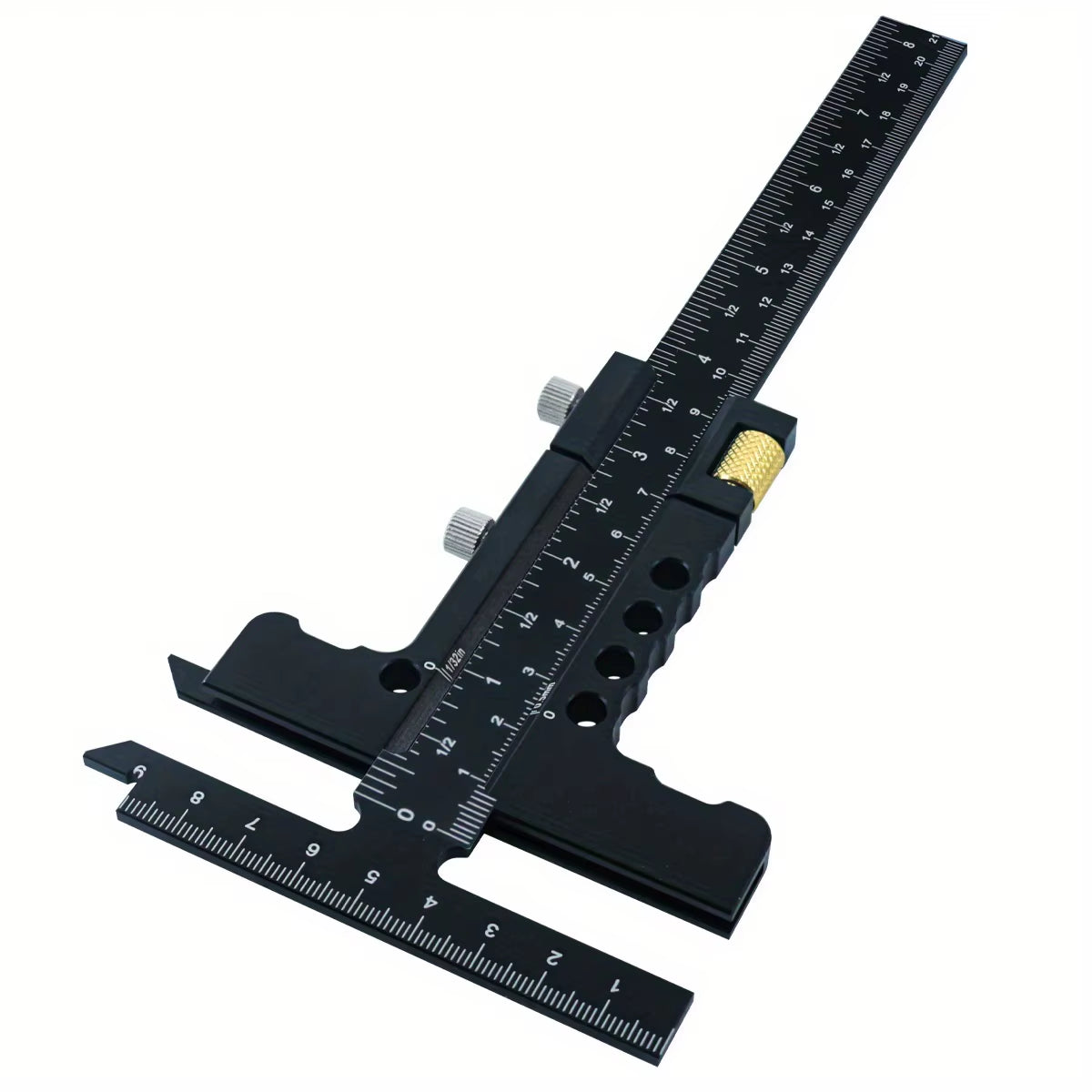 Woodworking Scriber Gauge - Aluminum Alloy Sliding Marking Gauge,T-Square Scribing Measuring Marking Framing Ruler Tool