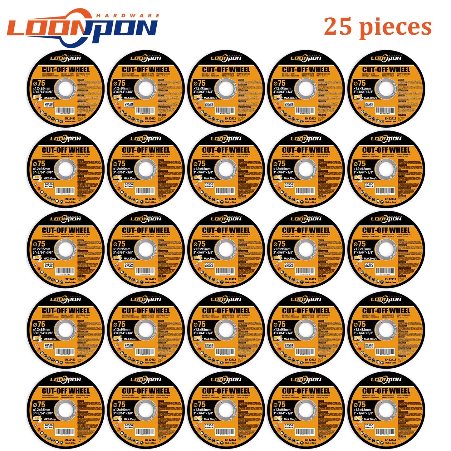 5-50PC 75Mm Resin Cutting Disc Grinding Metal Wheel Cut off Blade for Angle Grinder Metal & Stainless Cutting