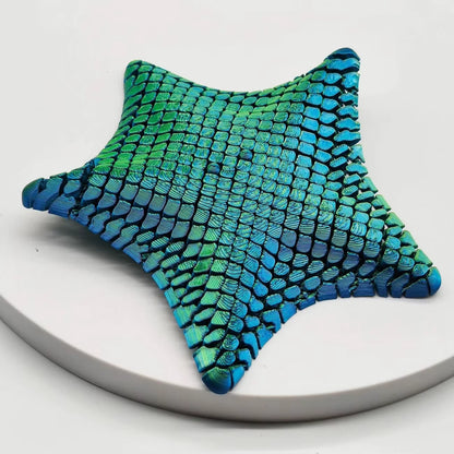 3D Printed Starfish 12Cm Ornament Marine Animal Decor Ocean Themed Desk Toy Movable Joints Stress Relief Gift for Home Office