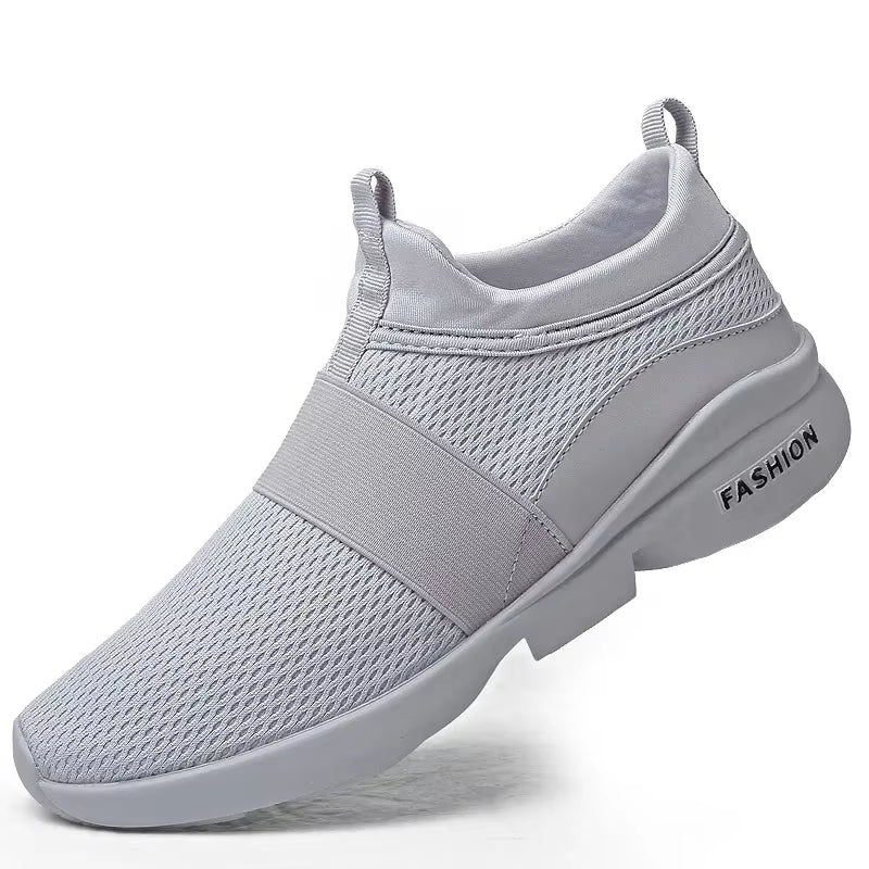 2024 Men Casual Shoes Sneakers Fashion Loafers Comfortable Mesh Mens Shoes Footwear Lightweight Walking Shoes White Size 46