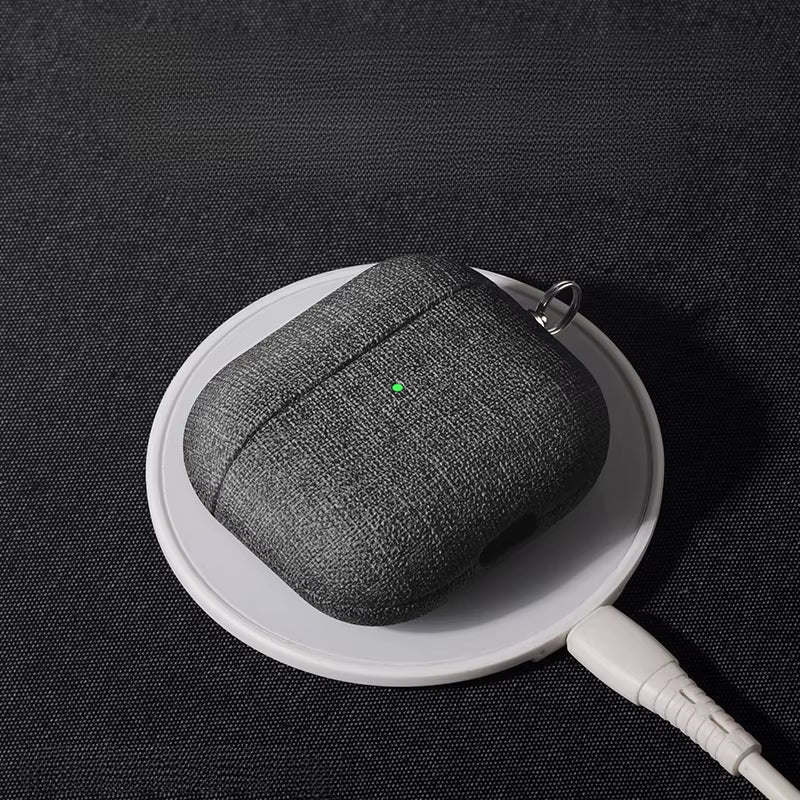 Cloth Grain Case for Airppods Pro 2 Case for Airpods 4 3 Airpods Pro Cover Bluetooth Earphone Accessories Protect Machine ﻿