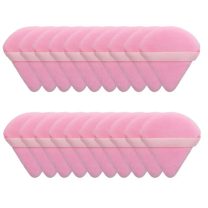 10/20Pcs Triangle Velvet Powder Puff Pizza Flours Mini Face Makeup Sponge Cosmetics Washable Lightweight Makeup Tool