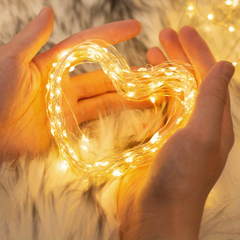 1pc String Lights for Bedroom, Party, Wedding, Christmas Halloween Decoration, 50/100LED Beauty Fashion