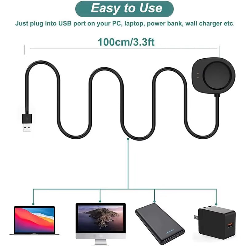 Charger for Amazfit Balance A2286/ Balance 2 A2429 / T-Rex 3 Smart Watch Charging Cradle Dock Stand Cable Magnetic Cord Charger