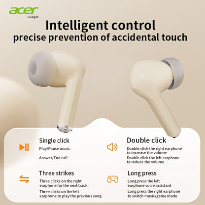 Acer OHR504 Mini Sport Wireless Earbuds - Wireless Stereo, In-Ear Noise-Canceling Headphones, Extended Battery Life, Universal Fit for Both Genders, Newest Version