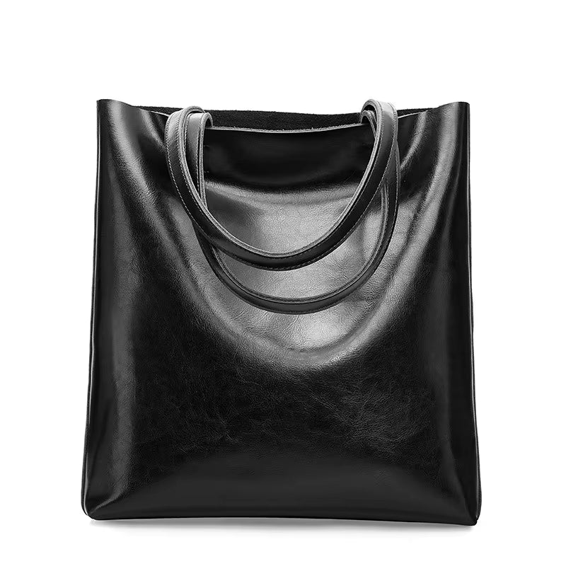 Cow Leather Bag Ladies Genuine Leather Handbags Big Women Bag Large Vintage Female 2023 Office Hand Shoulder Bags for Women Tote
