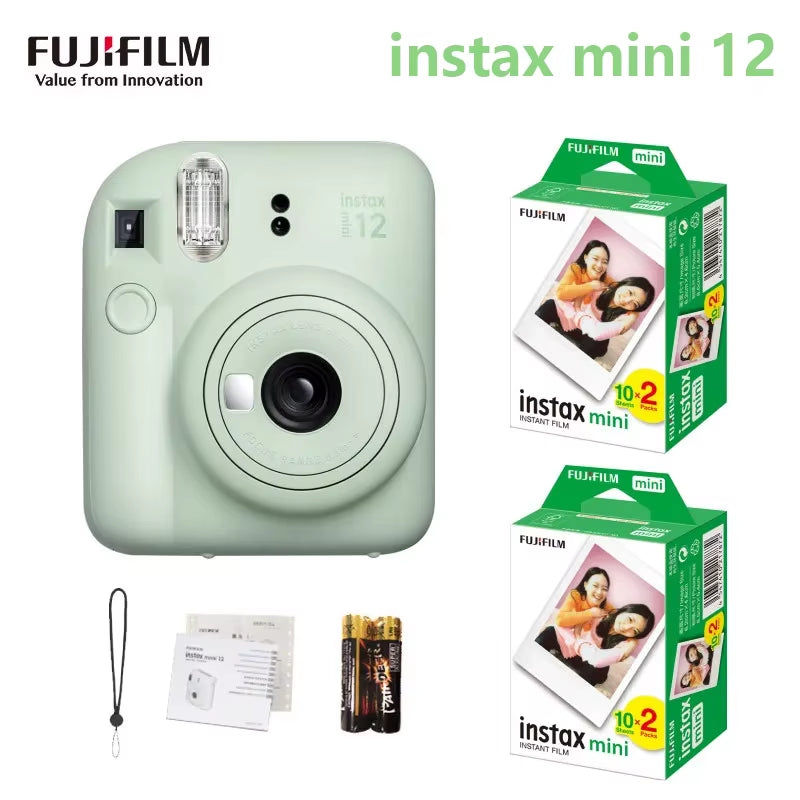 Genuine Fuji Instax Mini 12/SE Camera New  Instax Camera Comes with Camera Bag Set with Optional Film Photo Paper