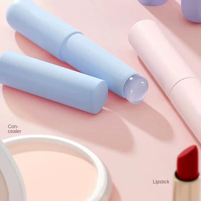 Silicone Lip Brush with Cover - Portable Round-Tip Applicator for Easy Lipstick & Concealer Blending, Ideal for Beginners
