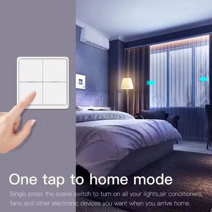 Tuya Zigbee Wireless Scene Switch 12 Control Modes Handheld Push Button 2MQTT Setup Home Automation Scenario Smart Devices