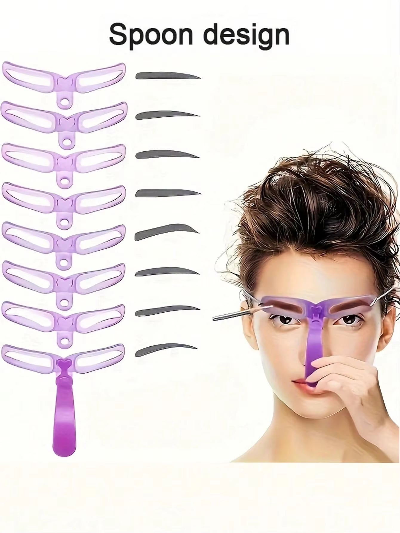 8Pcs Reusable Eyebrow Stencils,Eyebrow Shaping Kit,Eyebrow Makeup Template,Eyebrow Shaper-8 Styles for Different Eyebrow Shapes