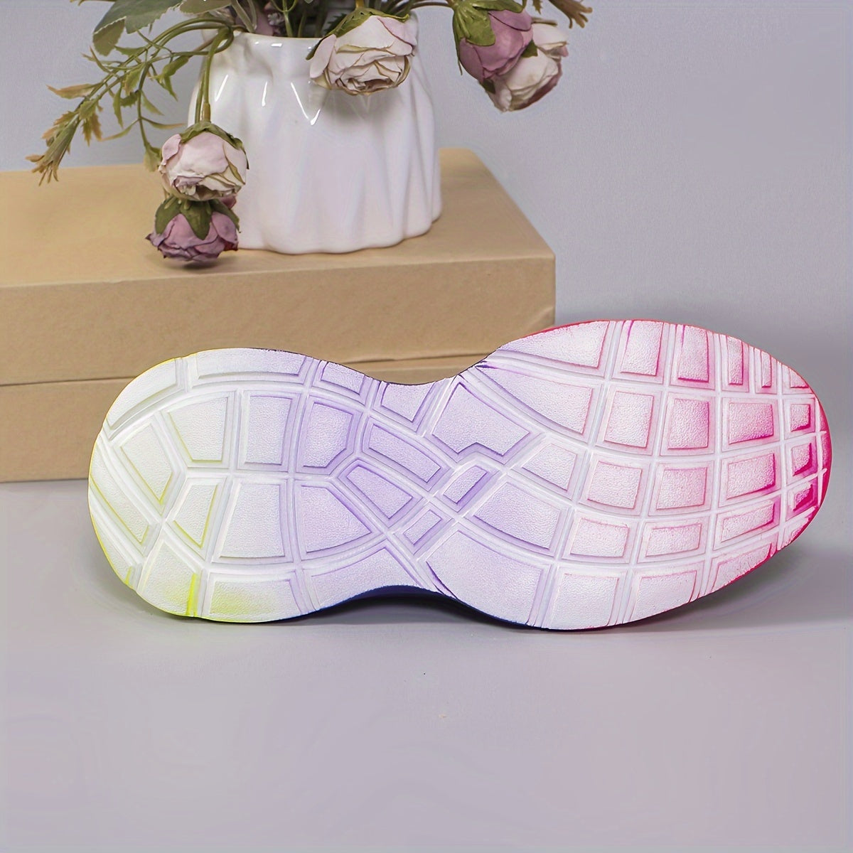 Embroidered Fashion Sneakers Women's Breathable Lightweight Athletic Shoes - Low Top Lace-Up Fabric Sport Sneakers with Round Toe, All-Season EVA Sole - Taizhou Handmade Floral Running Shoes