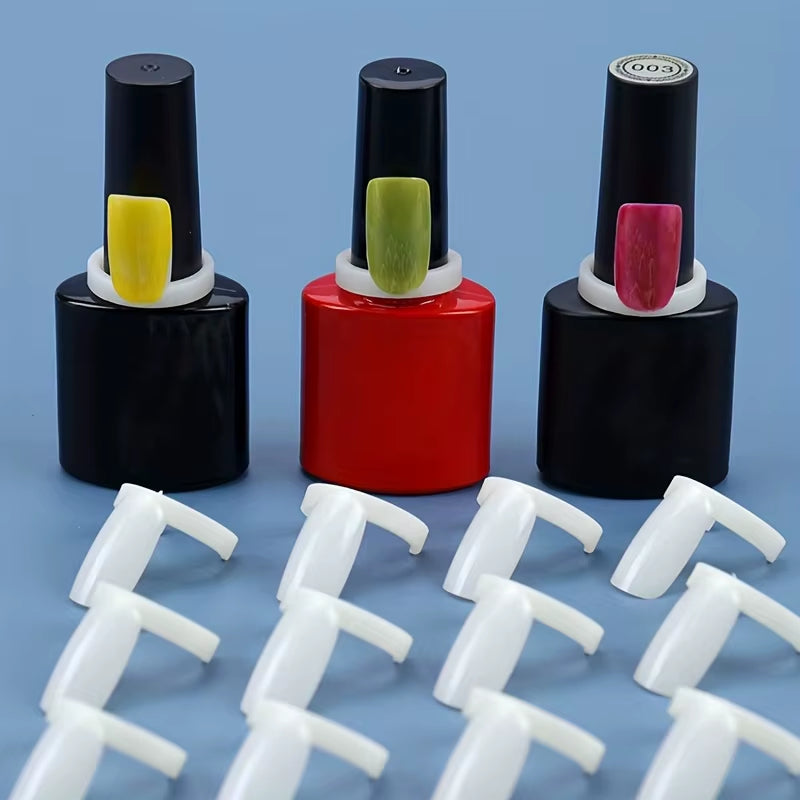 50Pcs Nail Display Ring DIY Showingself Color Board Colors Display 2*2*1Cm Card Ring Shape Can Be Put on the Nail Polish Bottle